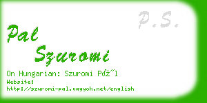 pal szuromi business card